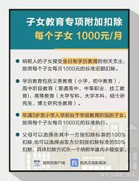 个人所得税子女教育扣除50%和100%有什么区别