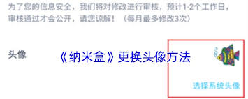 纳米盒如何更换头像