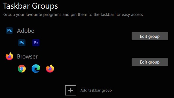 Taskbar Groups0