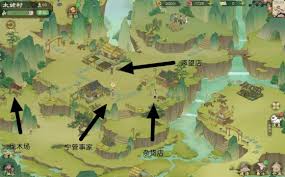 桃源记2地图资源点和商人位置在哪