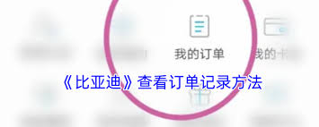 比亚迪app如何查看订单信息