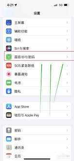 苹果商店怎么设置面容下载