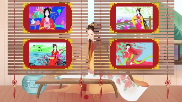 公主古装少女涂色2