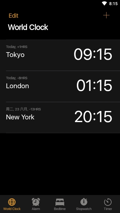 iOS13时钟（Clock）1