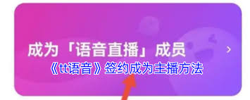 tt语音如何申请签约语音直播