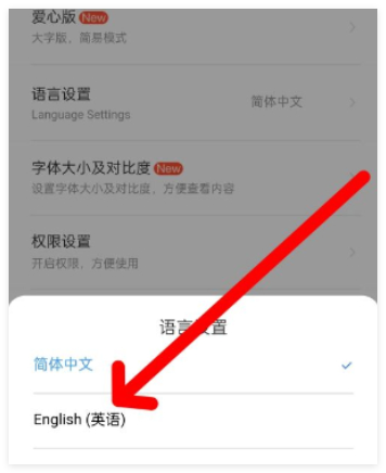 铁路12306语言怎么设置