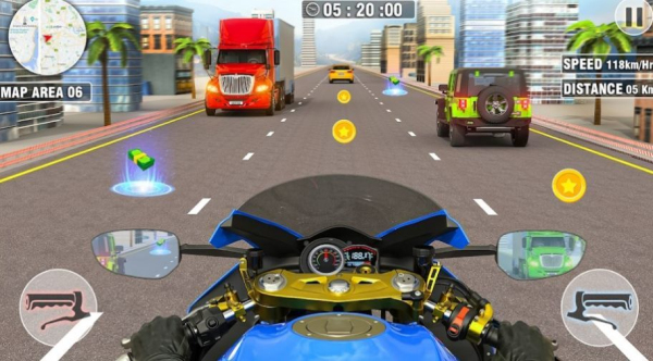 公路摩托车骑手驾驶最新2