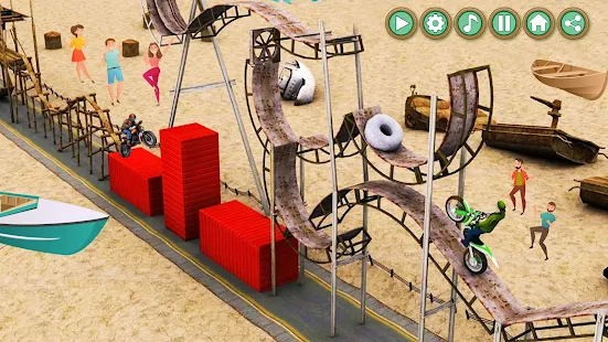 摩托特技演员3D3