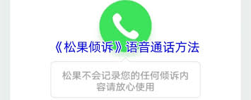 松果倾诉如何进行语音通话