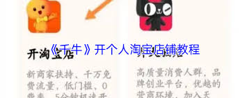 如何用千牛开淘宝店铺