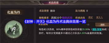 封神开天化血为丹术法是什么
