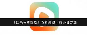 红果免费短剧如何查看离线下载小说