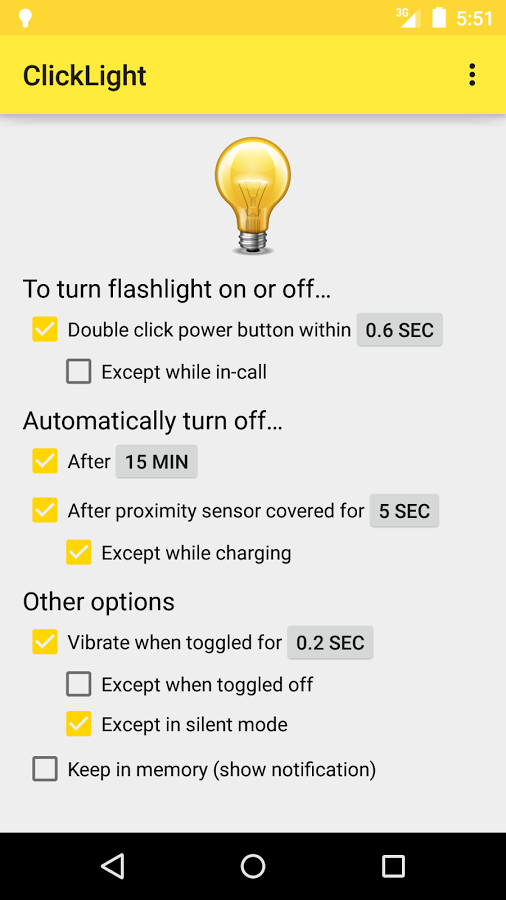 ClickLight(安卓手电筒应用)V1.6.1 汉化1