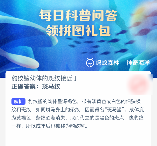 神奇海洋2025年7月24日今天答案是什么