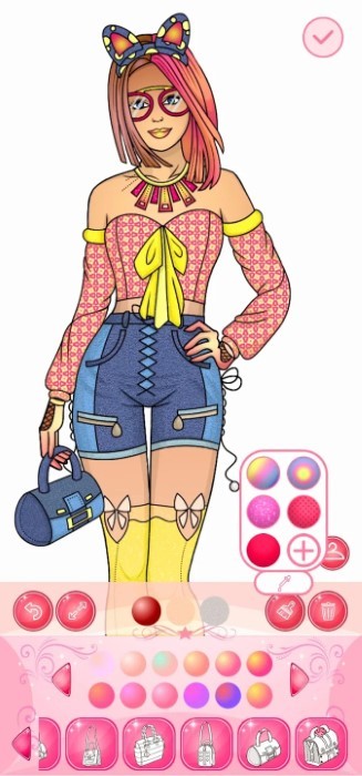 女孩装扮和涂色书1