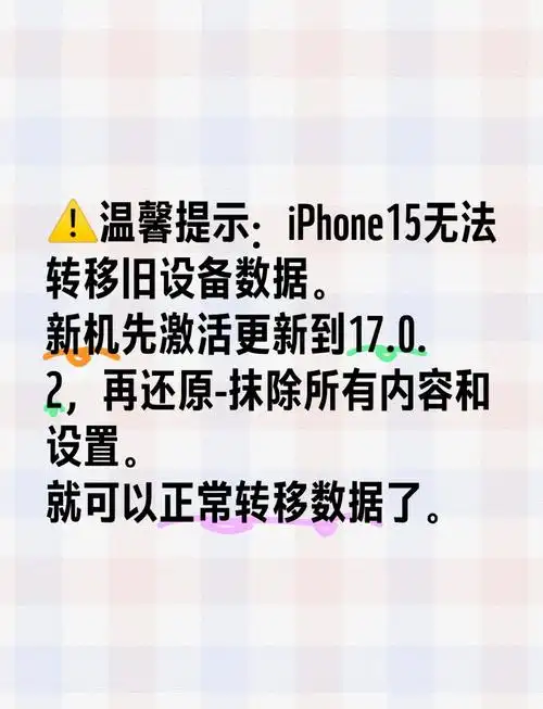 安卓手机数据迁移至iPhone 15的步骤与方法