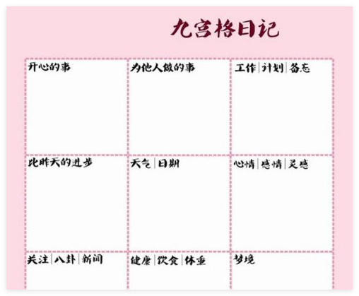 九宫格日记