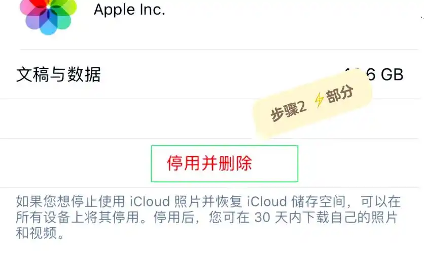 iCloud Photos我的照片流服务关闭通知内容