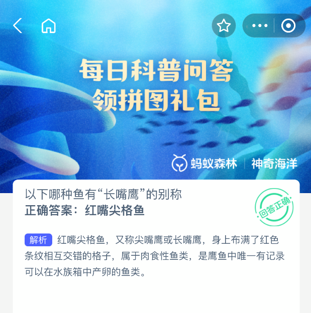 2025年神奇海洋9.2今天答案是什么